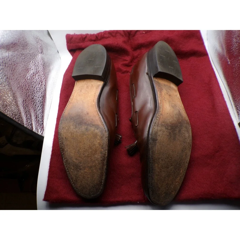 Classic Johnston&Murph Brown Leather Tassel Loafer Dress Shoes Men's Size 9.5‎